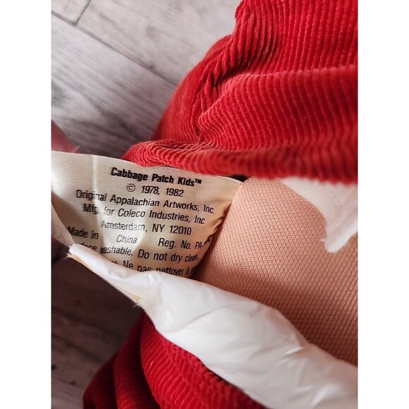 Vintage Cabbage Patch Kids Doll 1983 Red Corduroy Outfit 16" CBK 80s - Picture 12 of 14